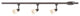 3-Light Hammered Antique Bronze Metal Shade Linear Track Lighting Kit