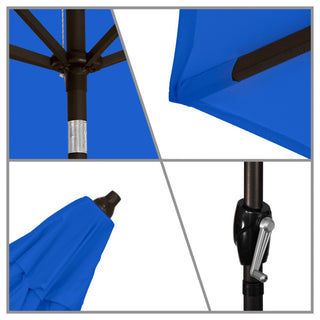 Astella 11' Round Table Patio Umbrella, Auto Crank Lift, Polyester, Pacific Blue