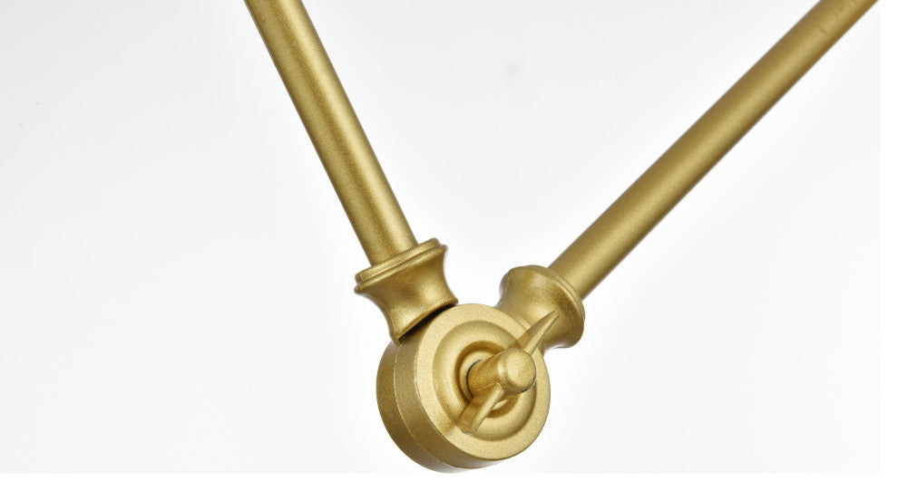 1 Light Brass Swing Arm Wall Sconce