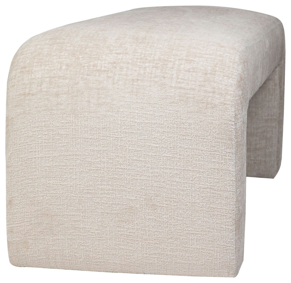 Sophia Modern Luxury Curved Upholstered Jacquard Bench (47W x 18D x 19H)