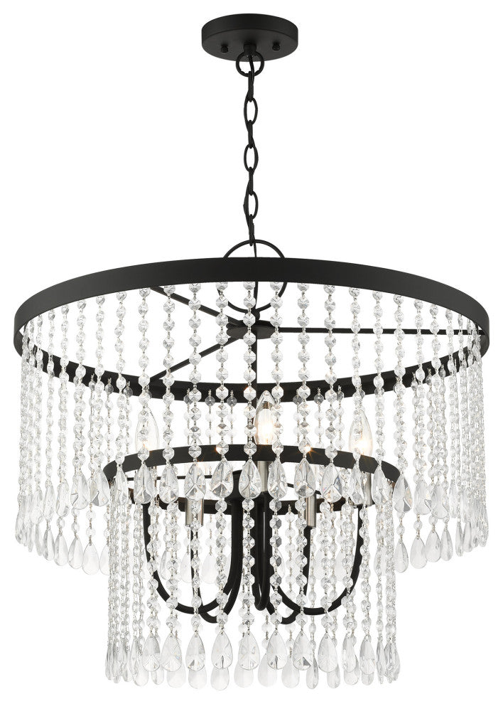 Black Transitional, Dazzling, Modern Classic, Pendant Chandelier