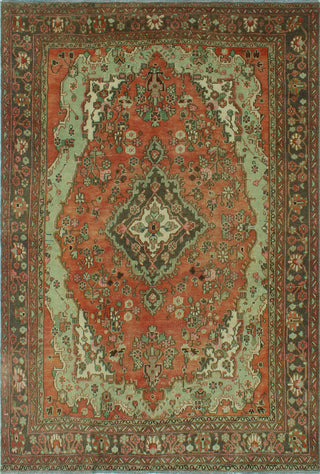 Fine Vintage Distressed Qasim Rust Rug