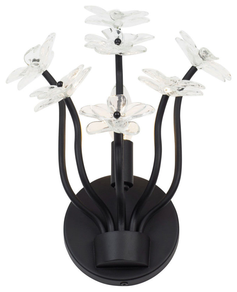 Wildflower 1-Lt Sconce - Matte Black
