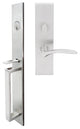 Crest Lever, Mortise Entry Handleset, Right Hand, Satin Stainless Steel
