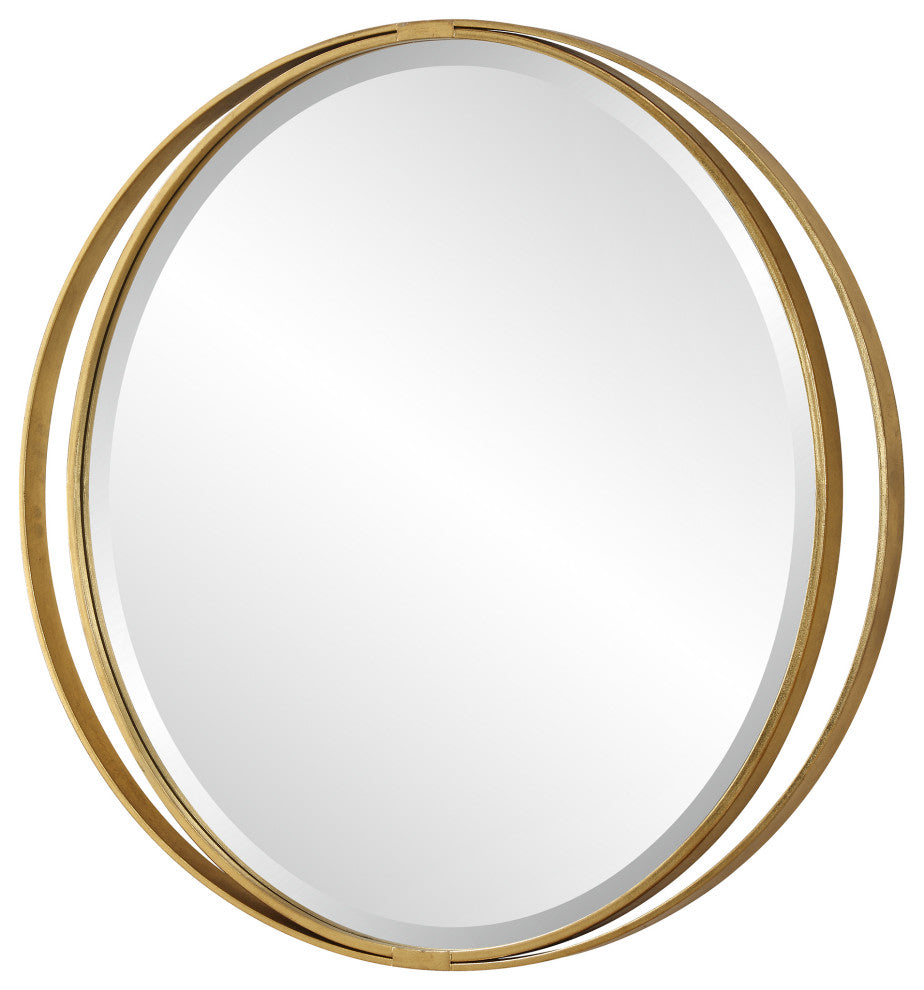 Uttermost Rhodes Gold Round Mirror