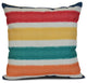 Fun in the Sun, Stripe Print Outdoor Pillow, Blue, 16"x16"