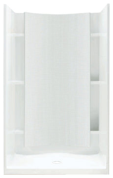 Sterling Alcove 36"x36"x77" Vikrell Center Shower Kit, White