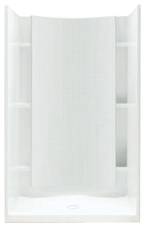 Sterling Alcove 36"x36"x77" Vikrell Center Shower Kit, White