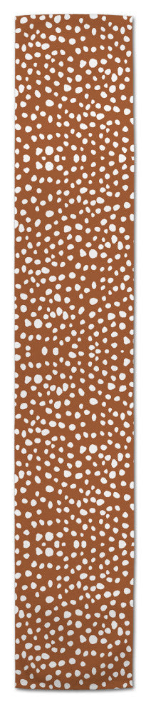 Terracotta Spots 16x90 Cotton Twill Runner