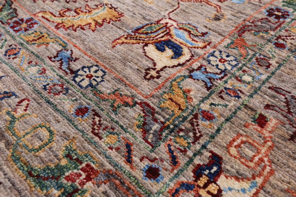 Persian Tabriz Handmade Wool Rug 6' 10" X 9' 10" Q9999