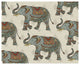 "Elephant Caravan Pattern" Digital Paper Print by Daphne Brissonnet, 37"x30"