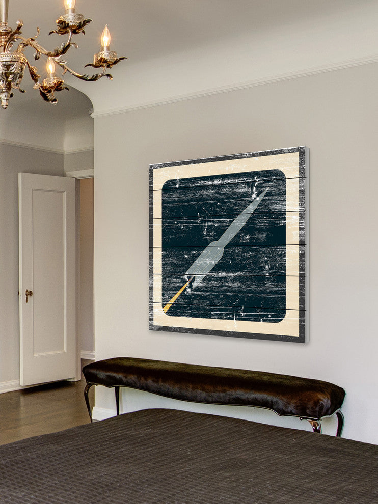 "Into the Stratosphere" Painting Print on White Wood, 40x40