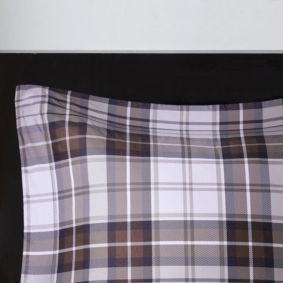 Madison Park Essentials Parkston Moisture Management Plaid Comforter Set, Brown