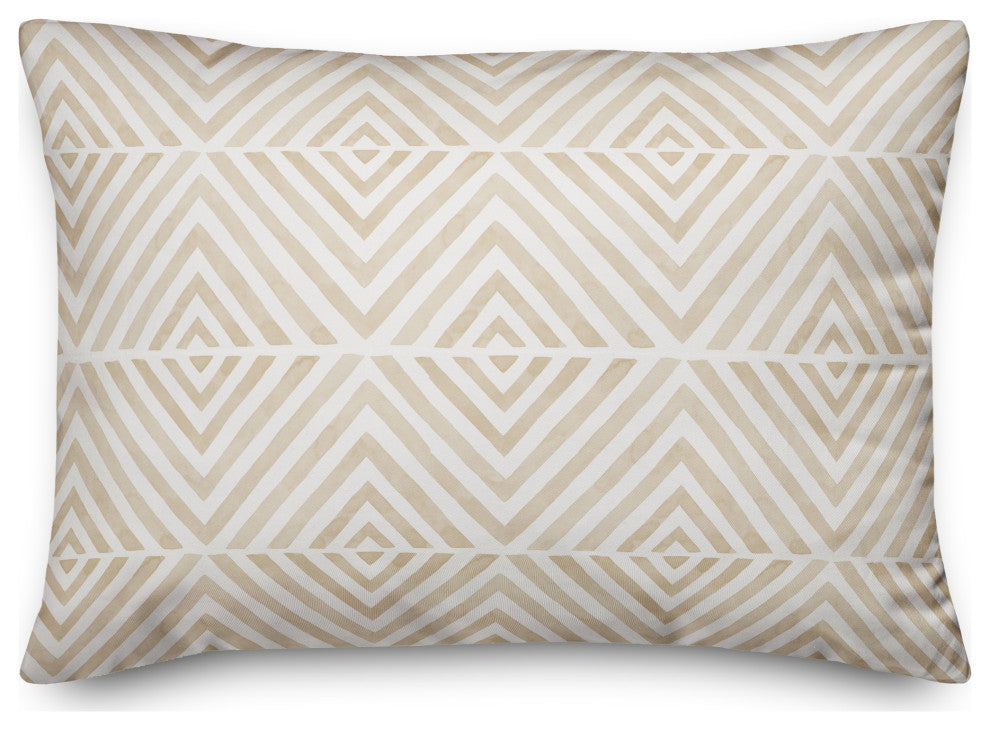 Cream Diamond Pattern 14x20 Spun Poly Pillow