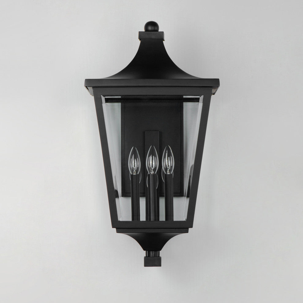 Maxim 40237CL Sutton 3 Light 25" Tall Outdoor Wall Sconce - Black