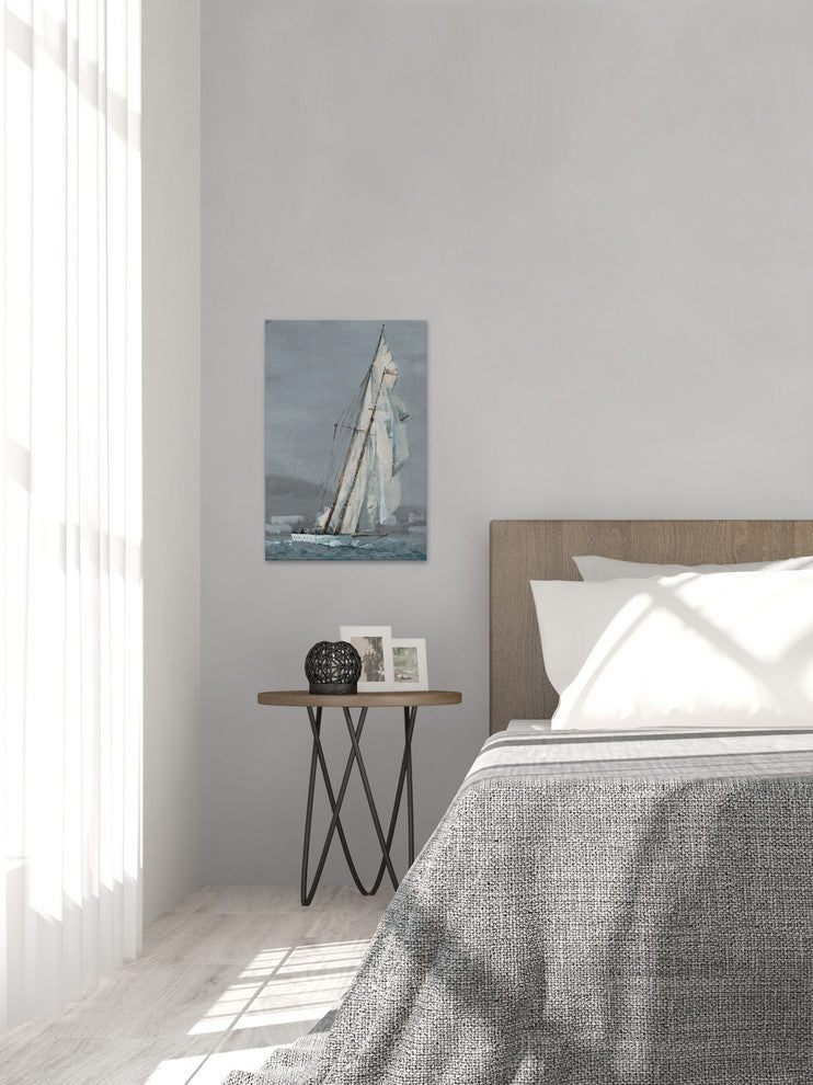 "White Sail" Painting Print on Wrapped Canvas, 30"x45"