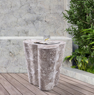 Monza Finished Concrete Indoor/Outdoor End / Side Table, Brown