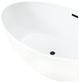 Vanity Art 55"x32" Acrylic Freestanding Soaking Bathtub, White/Matte Black