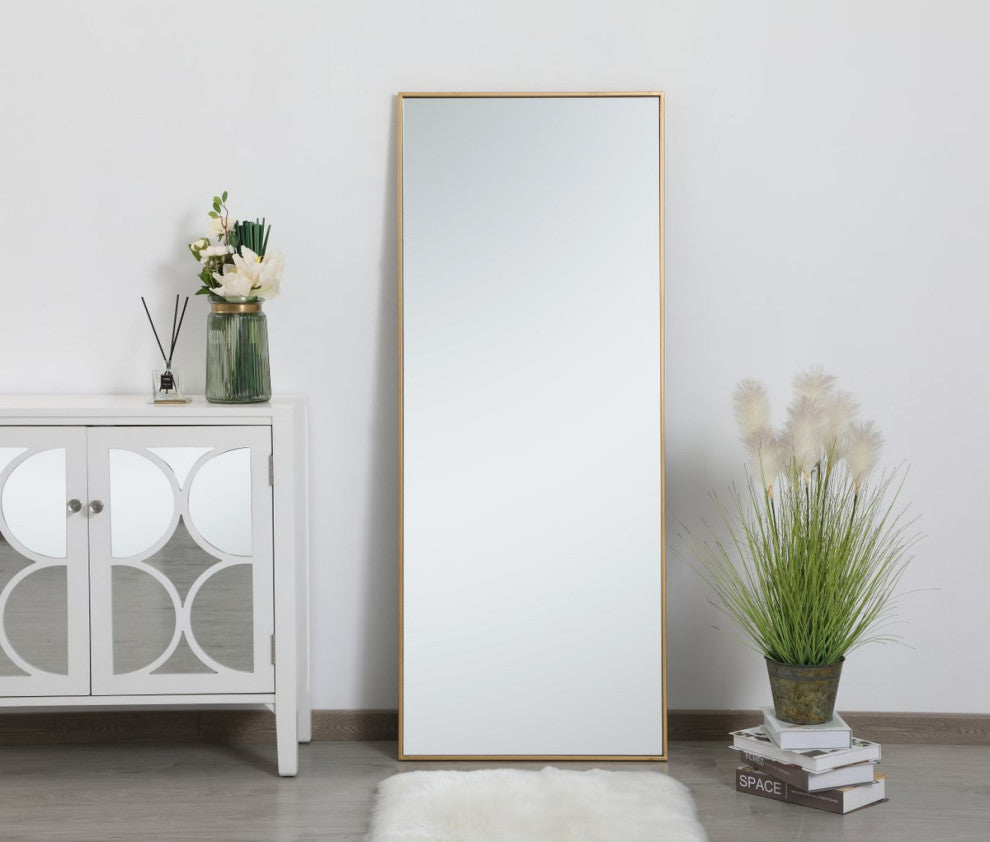 Elegant MR42460BR Metal Frame Rectangle Mirror 24", Brass