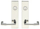 Stuttgart Lever, Tubular Entry, Double Cylinder, Polished Stainless Steel