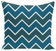 Inside The Lines Chevron Geometric Print Pillow, Teal, 20"x20"