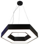 Zazil LED Hexagonal 24 Black Pendant, Black