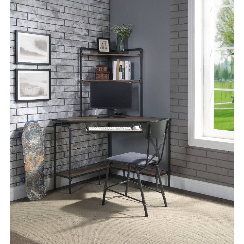 Acme Deliz Desk With USB Charging Dock Sand gray