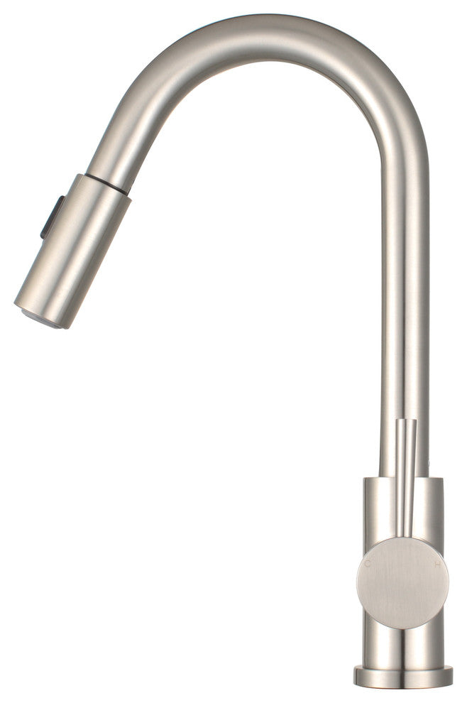 Morgana 16" Single Handle Pull Down Standard Kitchen Faucet, Brushed Nickel