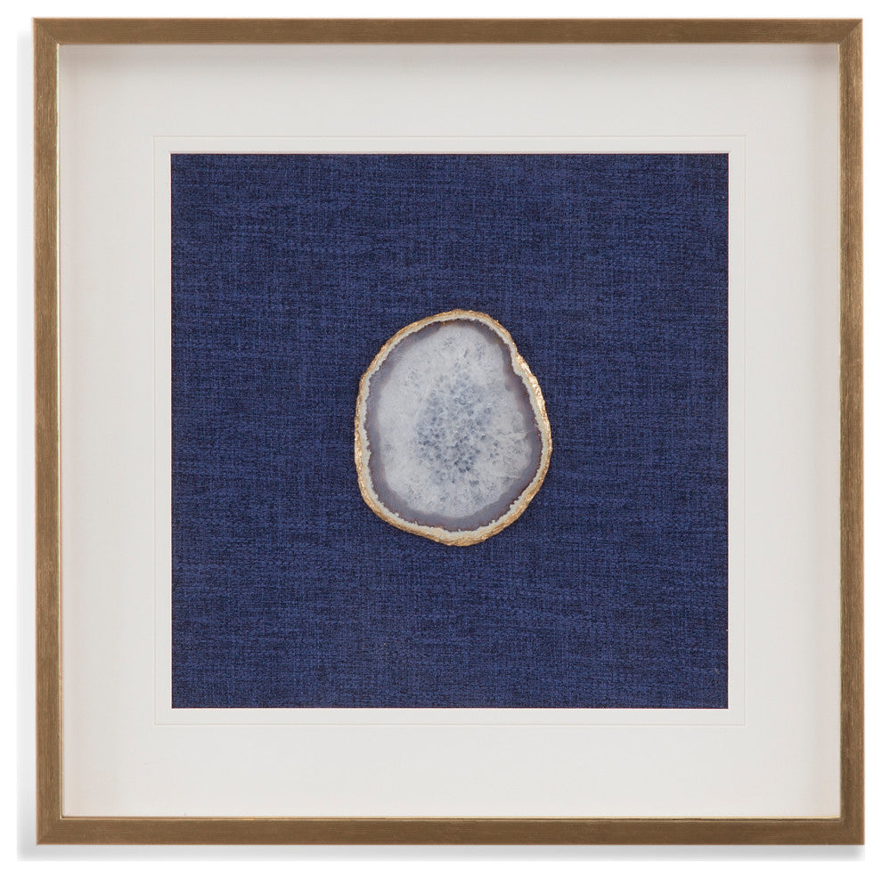 Agate Crystal Wall Art - Gold Frame