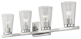 Cityview 4 Light Polished Chrome Large Vanity Sconce