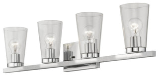Cityview 4 Light Polished Chrome Large Vanity Sconce