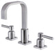 Fauceture Widespread Bathroom Faucet With Retail Pop-Up, Brushed Nickel