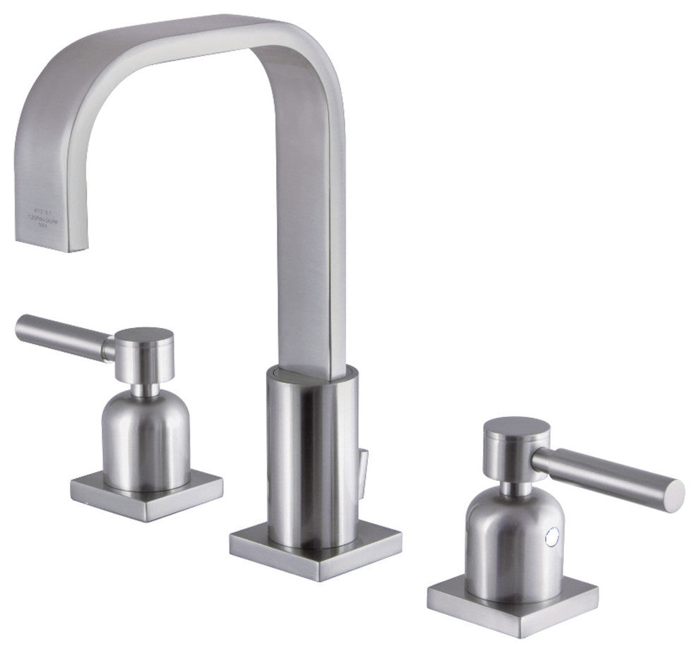 Fauceture Widespread Bathroom Faucet With Retail Pop-Up, Brushed Nickel