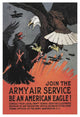 "WWI: Join the Army Air Service: Be an American Eagle!" Paper Art, 34"x50"