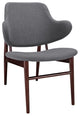 Modern Contemporary Living Room Wood Lounge Chair Dark Gray