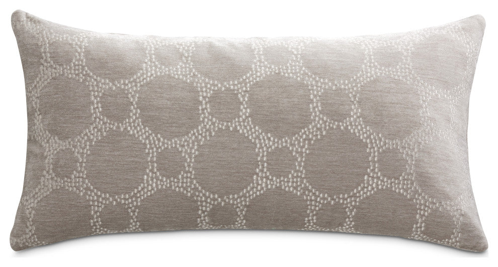Moonbeam Heritage 13"x24" Oblong Chenille Pillow, Set of 2, Natural