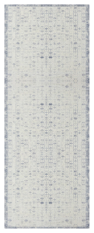Ayla Blue/Gray Transitional Tribal Waterproof Area Rug, 2' X 5'