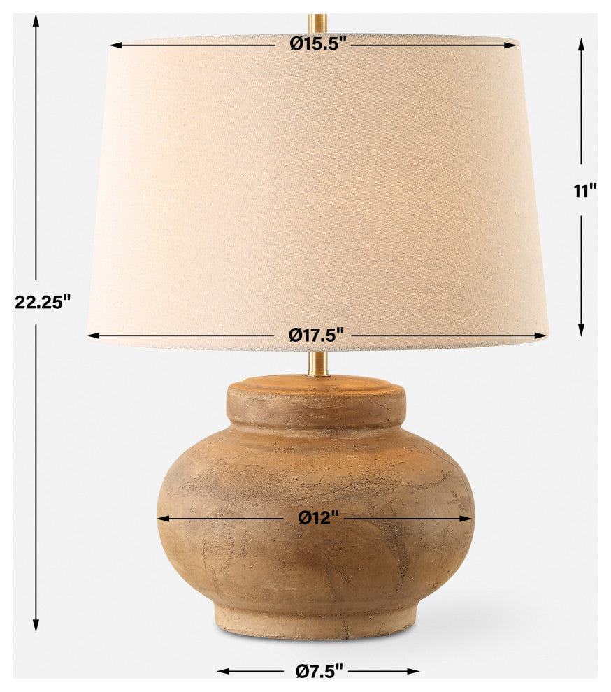 Uttermost Urbino Aged Terracotta Table Lamp