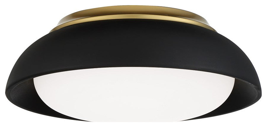 Minka Lavery LED Flush Mount, Sand Coal/Honey Gold
