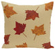 Dancing Leaves Flower Print Pillow, Gold, 18"x18"