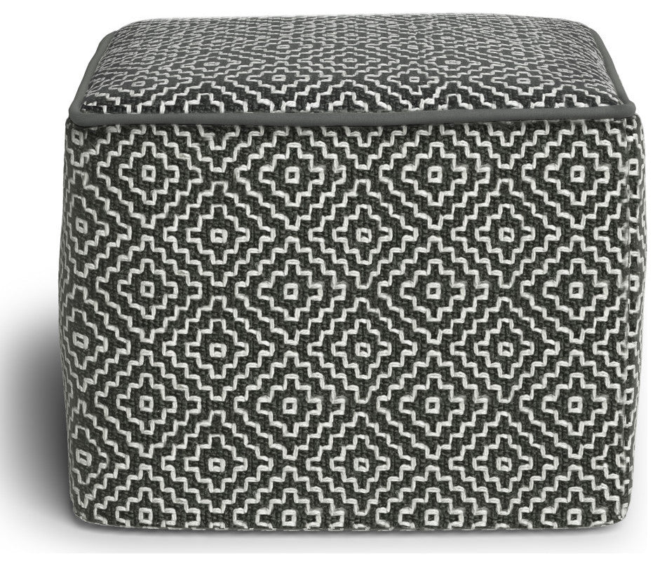 Briella Square Woven Outdoor/ Indoor Pouf