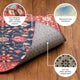 My Magic Carpet Washable Rug Kalini Floral Grey, 5'' X 7''