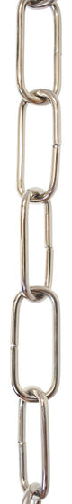 Brass Standard Link Chandelier Chain, 3', Polished Nickel, U40