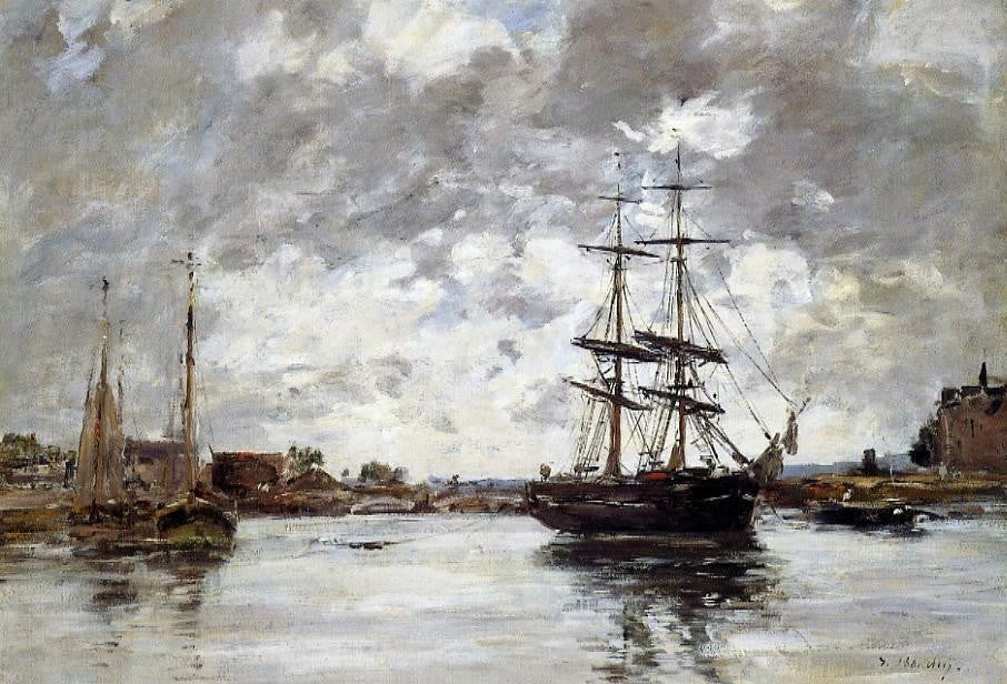 Eugene-Louis Boudin Bridge over the Touques, 18"x27" Gallery Wrapped Canvas