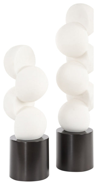 Uttermost Symmetry White Sculptures Set of 2