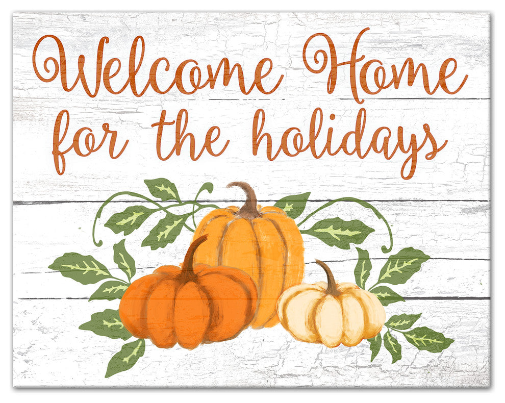 Welcome Home for the Holidays Print on Canvas