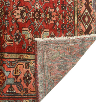 Fine Vintage Distressed Collyer Burgundy/Rose Runner, 4'1x10'1