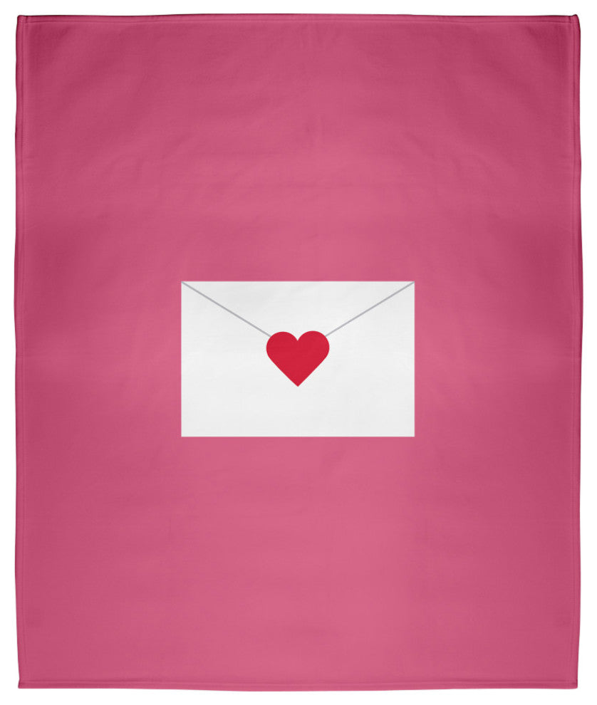 60 x 80 in Love Letter Valentine's Throw Blanket, Pink