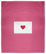 60 x 80 in Love Letter Valentine's Throw Blanket, Pink
