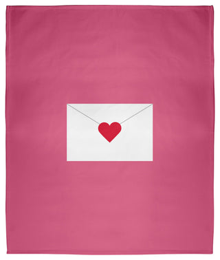 60 x 80 in Love Letter Valentine's Throw Blanket, Pink